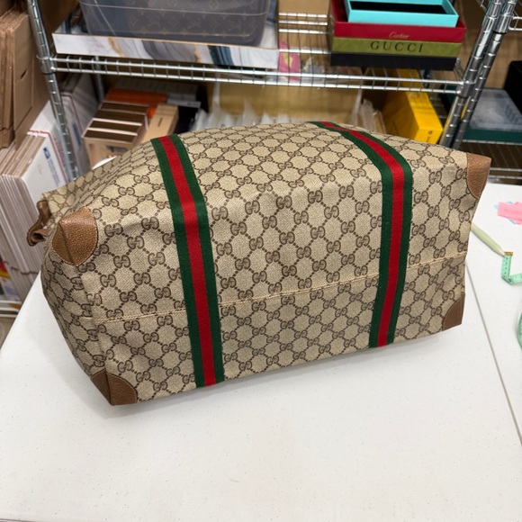 Vintage Gucci | Sherry GG Monogram Travel Weekender Bag - Picture 6 of 11